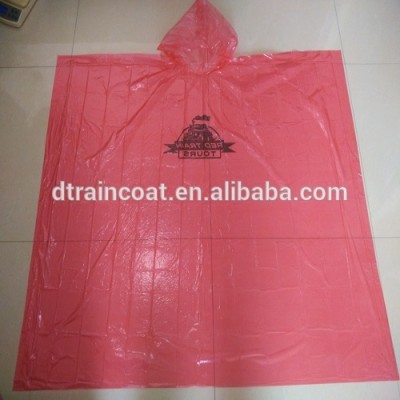 Transparent breathable waterproof plastic raincoat/ rainsuit/Disposable rain poncho