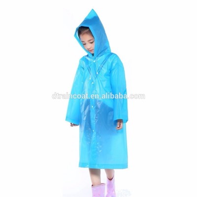 Kids Hight quality PVC Green Frog Cartoon Raincoat for Kindergarten