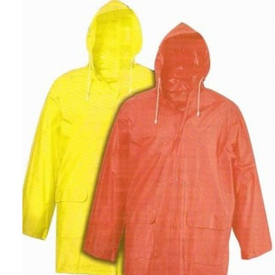 Different Colors Adult 100% PVC Rubber Raincoat with Customer' S Logo