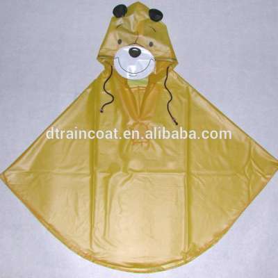 Cute Kids 100% PVC Reusable Rain Poncho